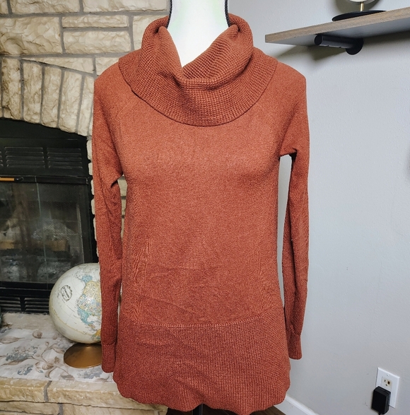 Cyrus Sweaters - Cyrus Warm Cinnamon Cowl Neck Sweater